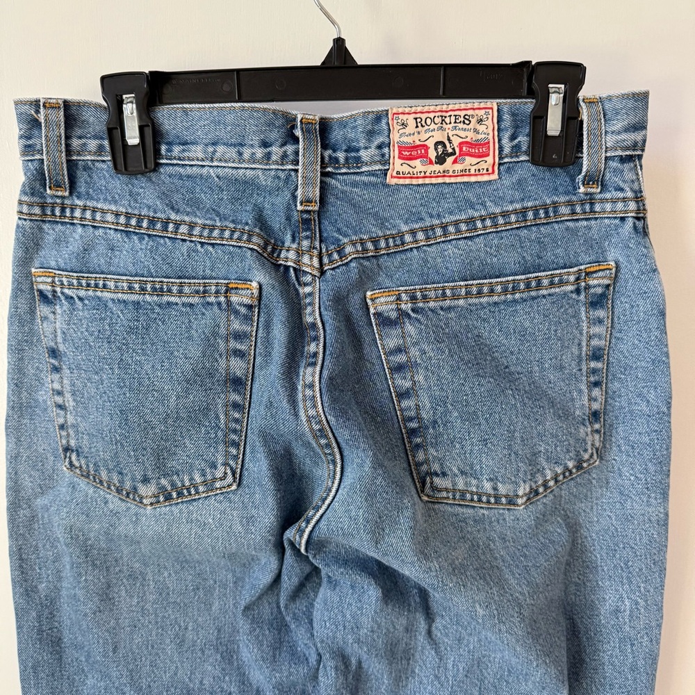 Vintage Rockies High Rise Relaxed Medium Wash Straight Leg Jeans - Picture 8 of 12